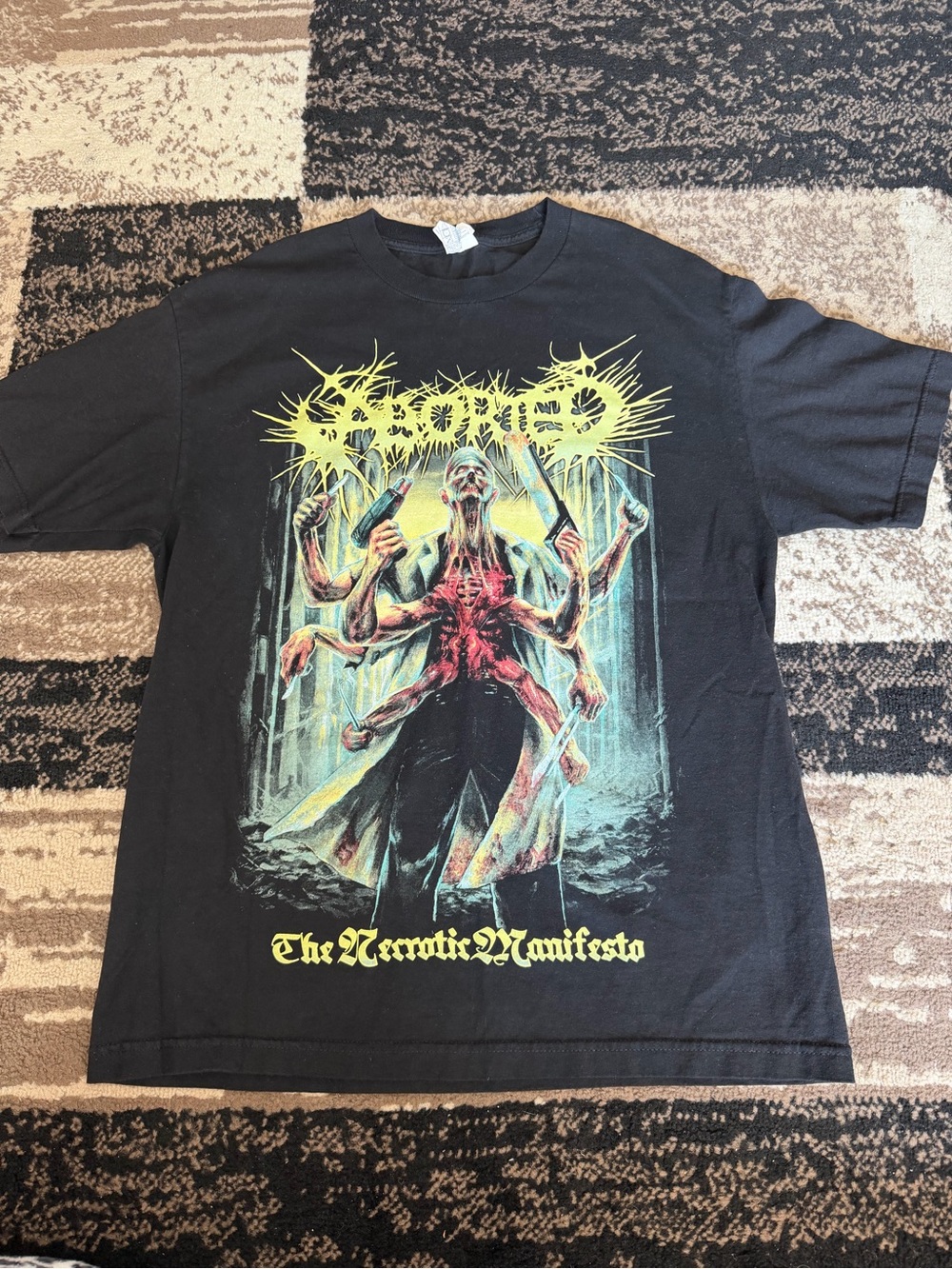 Men’s aborted graphic metal band tee shirt